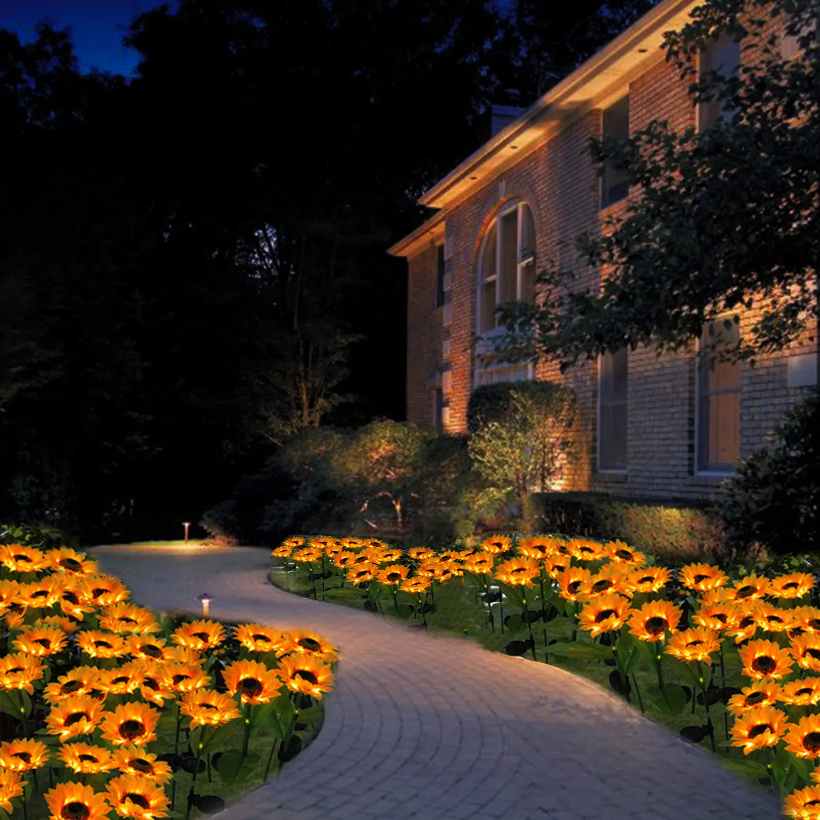 Kreative Sonnenblume Solar licht LED Wasserdichtes Rasen licht Plug-in für Innenhöfe Quadrate Parks Dekoration