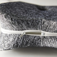 KK + Design ergonomique en forme de coeur en mousse à mémoire de forme oreiller détachable gris foncé pince jambe oreiller
