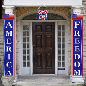 Cartel colgante para decoración interior, cortina del Día de la Independencia Americana, pancarta de la bandera del 4 de julio, porche patriótico, nuevo - Product Image 6