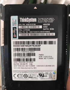 PN: 01PE095 / 4XB7A10196 ThinkSystem 2.5 "PM883 480GB SATA 엔터프라이즈 SSD (트레이 포함)-고성능 스토리지 - Product Image 3