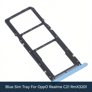 Bandeja SIM de Repuesto Azul ABS para Oppo Realme C21 RMX3201 - Product Image 2