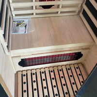 Sauna de Madera Infrarroja de Espectro Completo para una Persona, Popular para el Hogar, con Panel de Control Interior