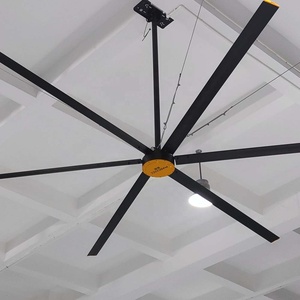 4.9M HVLS grand <span class=keywords><strong>ventilateur</strong></span> <span class=keywords><strong>de</strong></span> plafond refroidi par air PMSM moteur noir alliage d'aluminium restaurants entrepôts fabrication électrique <span class=keywords><strong>ventilateur</strong></span> HVLS - Product Image 5