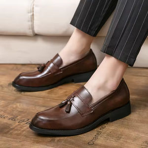 High Quality Business Men's Oxford <b>Shoes</b> <b>Slip</b>-<b>On</b> Genuine Leather Upper <b>Waterproof</b> Arch Support Breathable Formal Office <b>Shoes</b> - Product Image 4