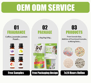 ทรายแมว BSCI โรงงานผลิตแบบ OEM กลิ่นแอปเปิ้ล ควบคุมกลิ่น ไร้ฝุ่น ทรายแมวเบนโทไนต์แบบจับตัวเป็นก้อน - Product Image 4