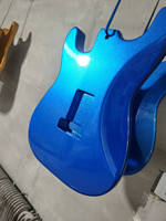 Blue Solid Wood Body Gloss Electric Guitar Body Diy Electric Guitar Kit