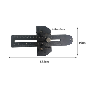 Plantilla de instalación de puertas de gabinete de aluminio, guía de perforación multifunción <span class=keywords><strong>para</strong></span> <span class=keywords><strong>bisagras</strong></span> de gabinetes colgantes/de pared, accesorio <span class=keywords><strong>para</strong></span> carpintería - Product Image 4