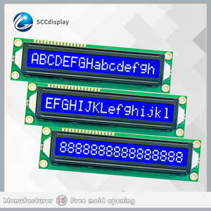 热卖JXD1601A-1 STN Cob模块16X1大字符显示屏蓝色负液晶字符显示图形格 - Product Image 2