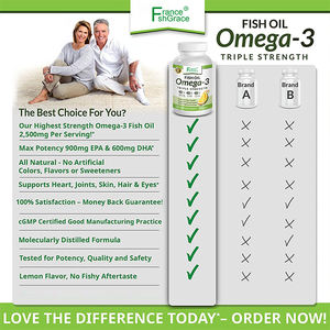 Suplemen Diet Minyak Ikan Omega-3 120 Kapsul Lunak dengan EPA dan DHA untuk Meningkatkan Kesehatan Jantung dan Membantu Fungsi Kognitif - Product Image 4