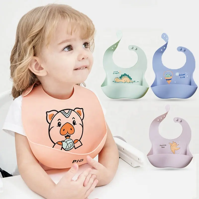 Babadores para bebês, venda no atacado do logotipo do produto comestível