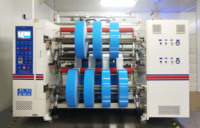 Machine de découpe et de rembobinage automatique de rouleaux géants de ruban adhésif et de mousse de 1300 mm avec contrôle PLC et tension servo automatique