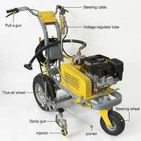 Machine de marquage routier à pulvérisation à froid avec pompe à diaphragme, équipement de traçage de lignes routières, machine de marquage pour autoroutes et parkings