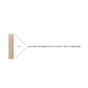 Separadores de Estantes Fami Cross Divider, Altura Frontal 50 mm, Ancho 12 mm, Largo 200 mm, Altura 27 mm - Product Image 3