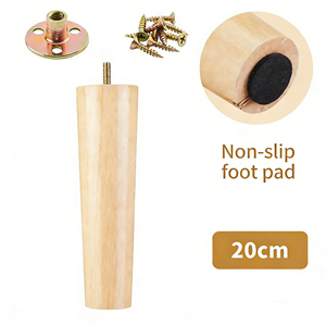 <span class=keywords><strong>Pieds</strong></span> de meubles en bois massif avec plaques de montage et vis, <span class=keywords><strong>pieds</strong></span> de remplacement pour canapé, armoire, lit - Product Image 6