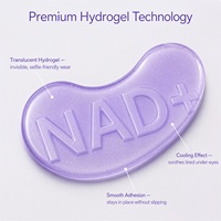 Patchs rafraîchissants pour les yeux, anti-poches et cernes, à la caféine, niacinamide, NAD+, collagène et peptides, marque privée, véganes