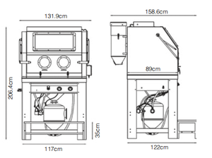 Nouvelle cabine de sablage électrique haute pression avec collecteur de poussière cyclonique, pompe, grande zone de travail pour une efficacité de sablage abrasive - Product Image 3