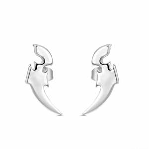 Crown Bone Earrings S925 Silver Stud Earrings Geometric Dragon Design For Men And Women Everyday Wear - Product Image 1