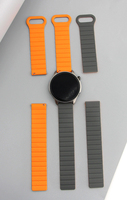 Bracelet de montre intelligente sportif réversible en silicone magnétique résistant BoBand Luxury 16-22 mm, unisexe