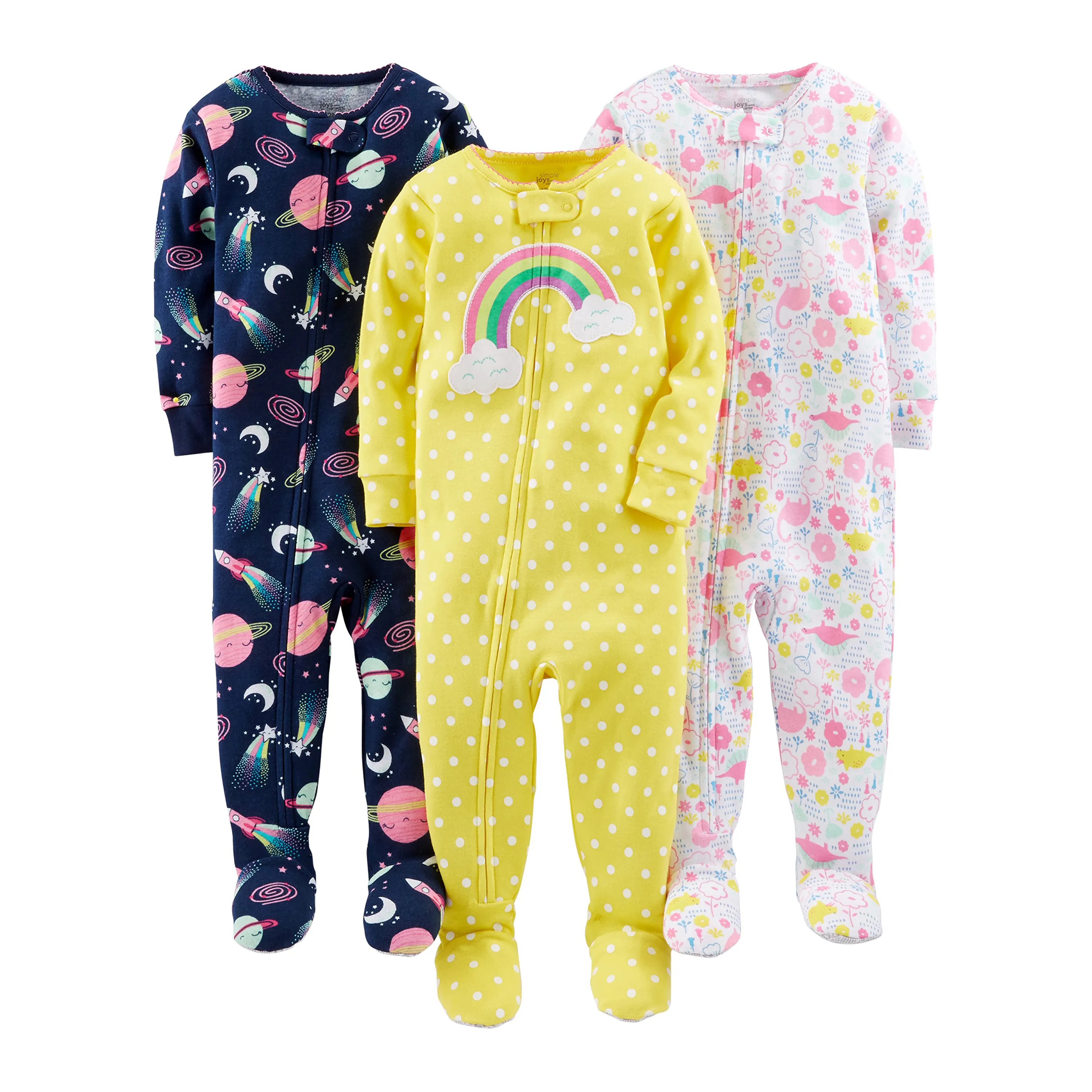 2024 Hete Verkoop In Japan Bamboe Viscose Zachte Baby Jumpsuit Pyjama Pasgeboren Slaper Onesie Jongen Meisje Kleding Bedrukt Custom Baby Rom