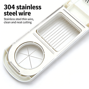 เครื่องหั่นอาหาร 2 in 1 แบบขายส่ง พร้อมลวดสแตนเลส เกรดอาหาร วัสดุ ABS สำหรับหั่นไข่ต้มสุก สตรอว์เบอร์รี เห็ด ใช้ในครัว - Product Image 4