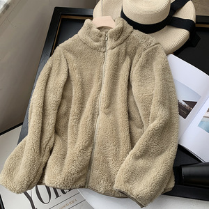 2023 nueva llegada de moda Unisex chaqueta de lana a prueba de viento personalizada invierno suave cálido bordado Logo peso pesado hombres Sudadera con capucha abrigo - Product Image 3