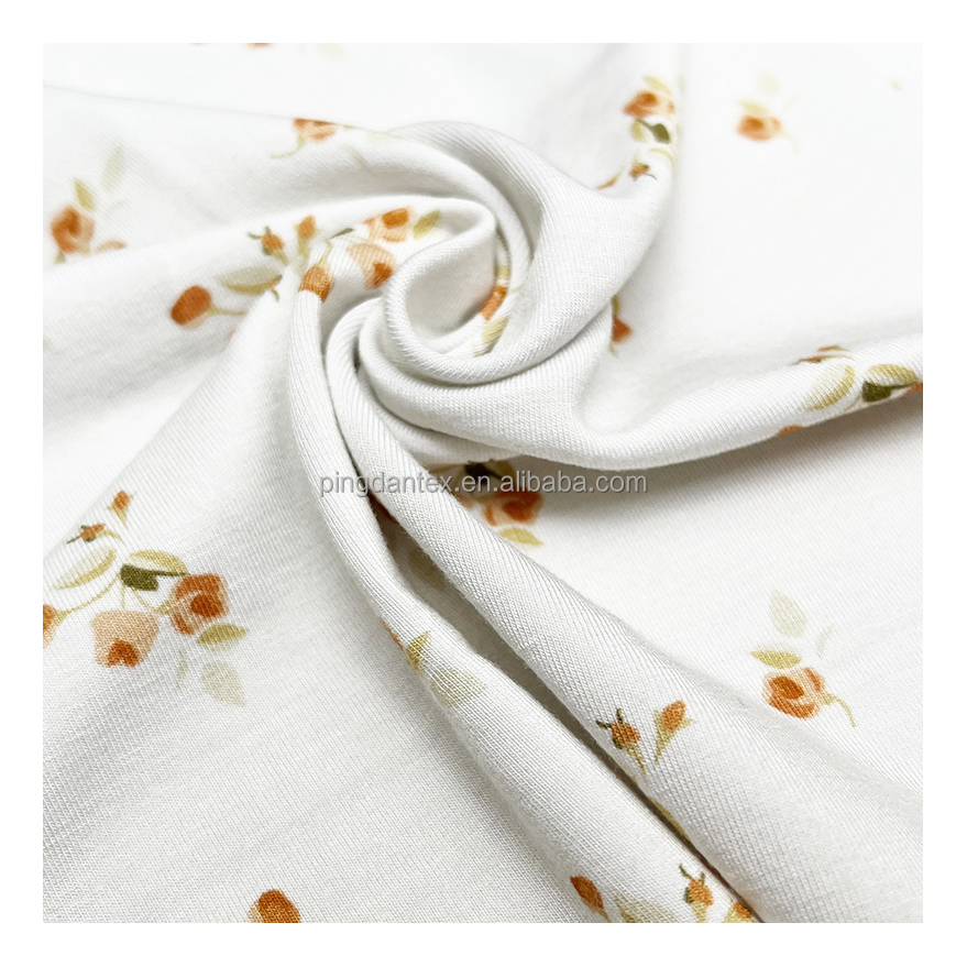 Custom Bamboo Fiber Bamboo Spandex Fabric Printed Pattern on Bamboo Fabrics for Digital Printing