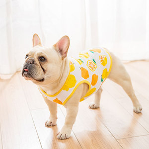 Chaleco transpirable para perros con estampado de limón de verano al por mayor de fabricante, regalo de Navidad hecho de poliéster - Product Image 1