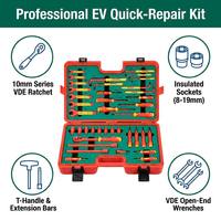 Pour 09928, ensemble d'outils isolés VDE 1000V à 68 pièces, à commande manuelle, avec embout de 1/2 pouce, pour la réparation de véhicules électriques, kit d'entretien professionnel