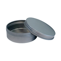 Boîte en fer blanc artisanale de luxe personnalisée, finition argent brillant, vide, pour emballage décoratif de bougies parfumées 100 ml, vente en gros rapide