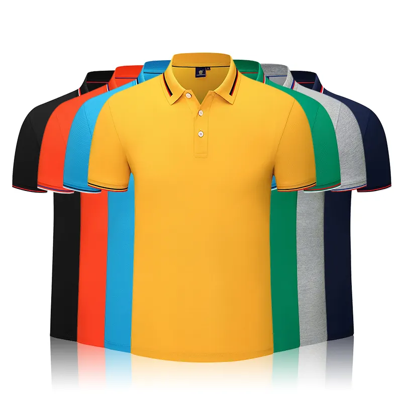 De estilo Casual de manga corta de golf para hombre polo t camisas 100% de algodón bordado de talla grande camisas de polo
