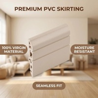 Plinthe murale décorative en PVC vierge écologique de 2000 mm, résistante à l'humidité et facile à installer