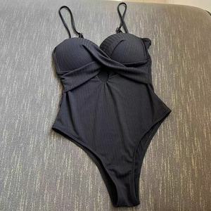 Nuevo Traje de Baño Personalizado, Traje de Baño de Una Pieza con Tirantes, Secado Rápido, Spandex/Poliéster, Sólido, Corte en V, Push-Up, Conjuntos de Bikini para Mujer - Product Image 6
