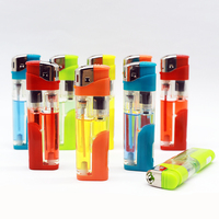 Briquet électronique en plastique pas cher avec torche LED