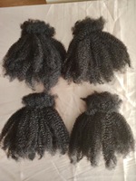 Extensions en Cheveux Humains Remy 100% Vrais Afro Kinky en Vrac pour Crochet Torsades Kinky Bouclées Tresses Minis Locs Dreadlocks
