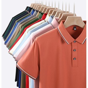 Polo de <span class=keywords><strong>cuello</strong></span> blanco de alta calidad al por mayor, Polo blanco bordado unisex, camiseta para hombre con logotipo personalizado, camiseta - Product Image 1