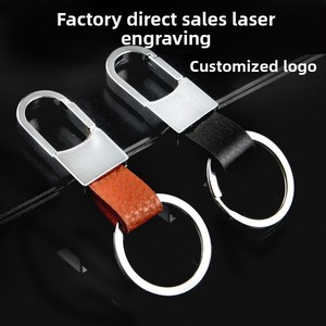 <span class=keywords><strong>Portachiavi</strong></span> in metallo con cinturino in pelle-moderno anello per auto minimalista da uomo, regali promozionali <span class=keywords><strong>aziendali</strong></span> - Product Image 6