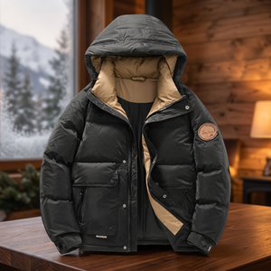 Veste matelassée en coton décontractée de haute qualité, personnalisable, grande taille, chaude, pour homme, lavable en machine, pour couple, hiver - Product Image 3
