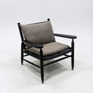 Stile Vintage Sabi Wabi soggiorno per il tempo libero sedia con struttura in legno di Ashwood Villa appartamento corda poltrona grande Hotel confortevole sedia per sedie - Product Image 1