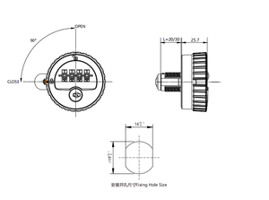 9550位高安全性密码锁保险箱，带主钥匙功能的安全组合门锁三码 - Product Image 5