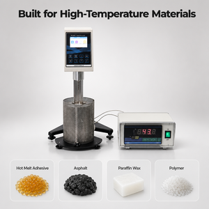 Factory Direct Hot Melt Adhesive Viscometer High Temperature Brookfield Digital Viscosity Tester 0.1-200 Rpm 4 Rotors Asphalt - Product Image 3