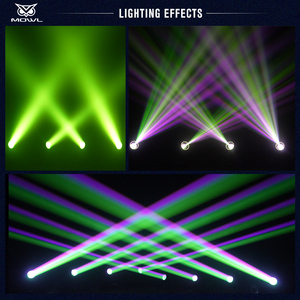 MOWL 2팩 신형 380W 350W 헤일로 링 샤피 DMX 빔 350 380 무빙 헤드 라이트 (플라이트 케이스 포함) - Product Image 5