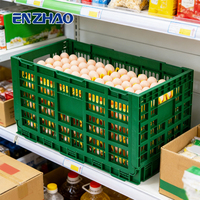 Prix d'usine – Caisse à œufs en plastique recyclé, mobile et empilable, résistante à l'eau et aux intempéries, 370x370x355mm, pour la collecte et le transport des œufs
