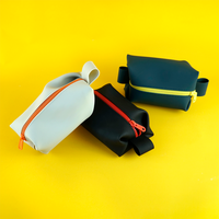 Nouveauté : Trousse de maquillage en silicone grande taille pour femme, résistante à l'eau, avec poignée souple, motif bonbon, pochette de voyage pour cosmétiques avec fermeture éclair