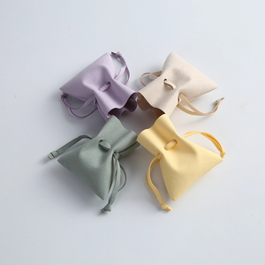 Dây Kéo Nhung Đồ Trang Sức Dây Kéo <span class=keywords><strong>Pouch</strong></span> Chất Lượng Cao Da Lộn Sợi Nhỏ Túi Với Biểu Tượng Tùy Chỉnh Cho Bông Tai Phụ Kiện Lưu Trữ - Product Image 2