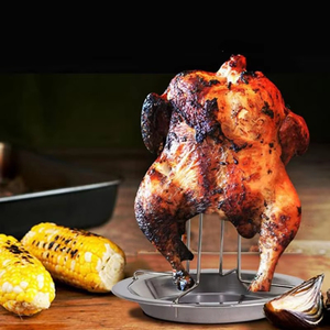 Soporte para Pollo de Acero Inoxidable Antiadherente de Grado Alimenticio con Bandeja Recolectora para Horno, Venta al por Mayor, Nuevo - Product Image 5