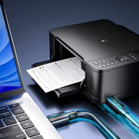 Kabel Printer USB2.0 Kecepatan Tinggi USB a ke B Male Cord untuk Printer Scanner HP Canon Epson Brother