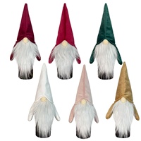 Housses de bouteilles de vin de Noël, décorations de Noël, 6 couleurs, housses de bouteilles de vin en velours sans visage, décorations de table pour le Nouvel An