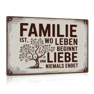 ภาพศิลปะโลหะติดผนังสำหรับบ้านและสวนของชาวเยอรมันตกแต่งด้วยธีมของครอบครัวที่สร้างแรงบันดาลใจ - Product Image 1