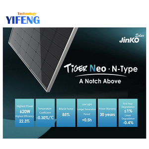 <span class=keywords><strong>JINKO</strong></span> แผงโซลาร์เซลล์475วัตต์พร้อมตัวควบคุมเสือนีโอสีดำล้วนชนิด N 54Hl4R B 430W