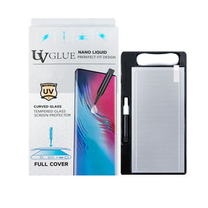 Protection d'écran en verre trempé transparent HD 3D incurvé à couverture intégrale avec colle UV pour <span class=keywords><strong>Samsung</strong></span> S24 Ultra S20 <span class=keywords><strong>S21</strong></span> S22 - Product Image 1